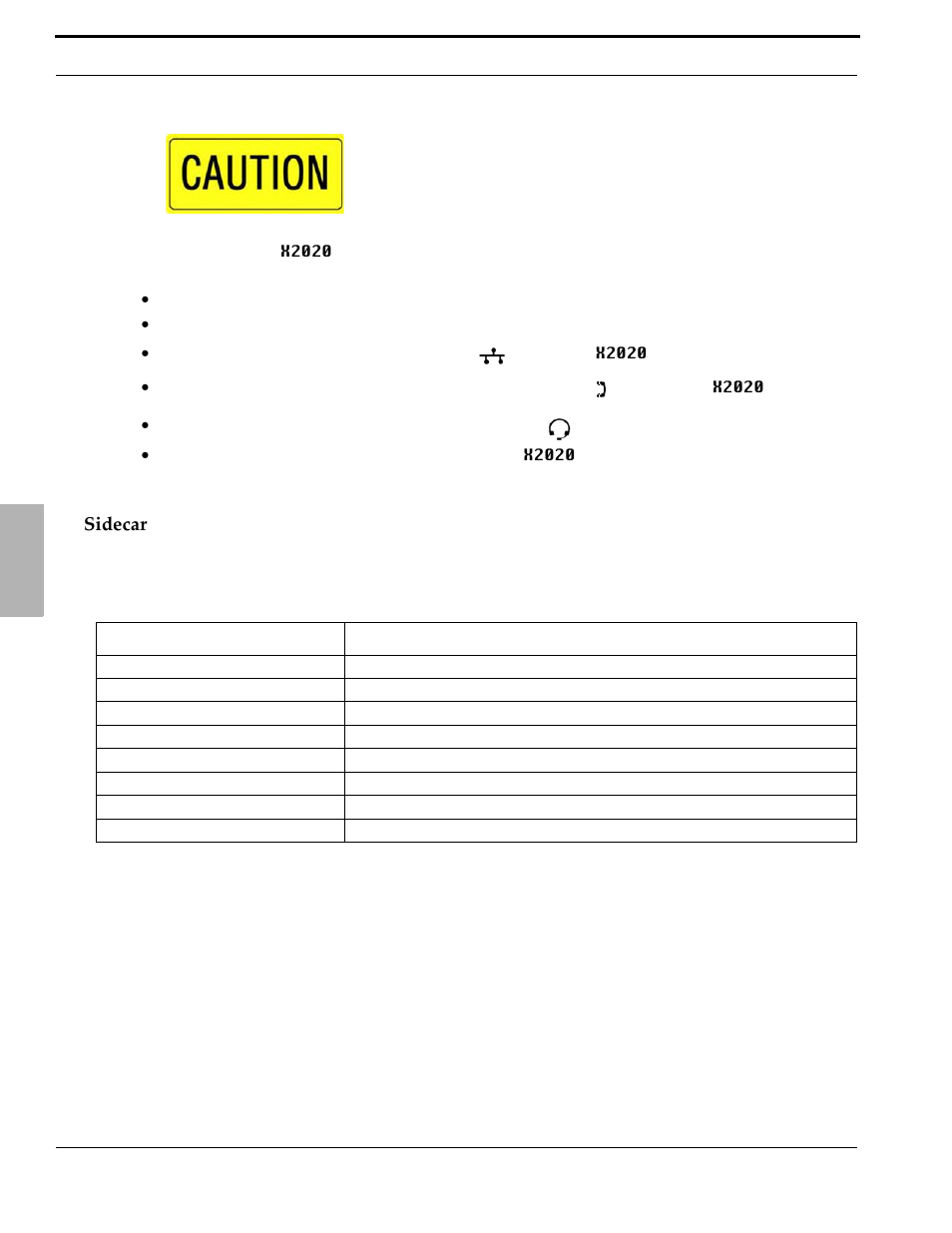 Sidecar | Xblue Networks X-50 User Manual | Page 20 / 106