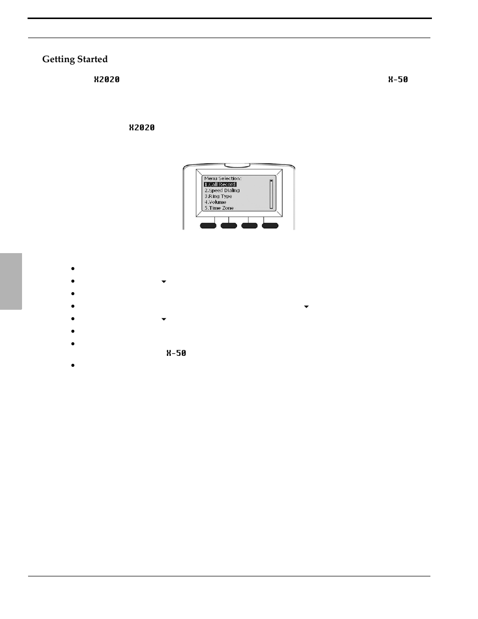 Getting started | Xblue Networks X-50 User Manual | Page 22 / 106