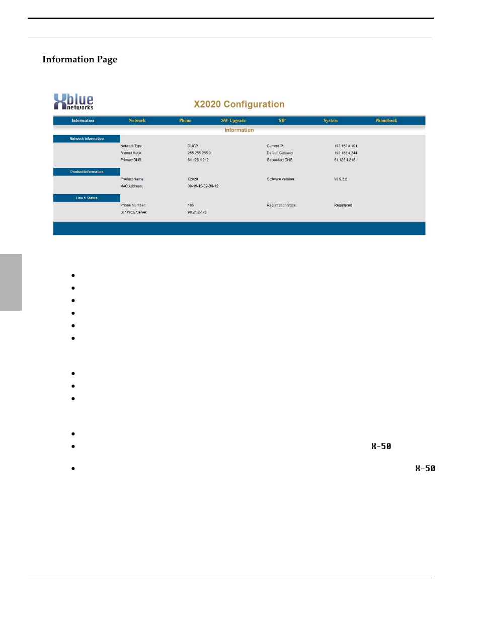 Xblue Networks X-50 User Manual | Page 74 / 106