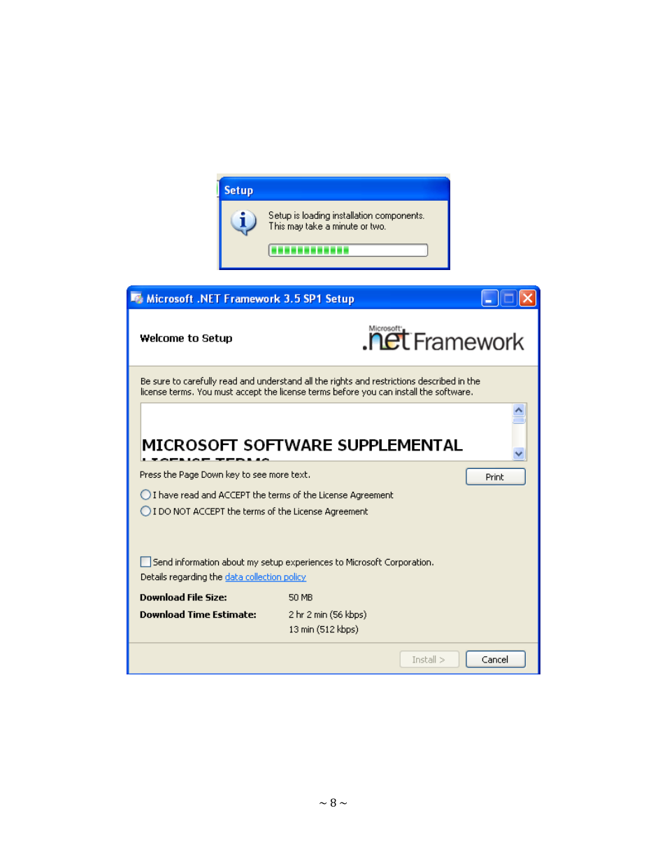 Net installation | Xblue Networks X-7 User Manual | Page 8 / 16