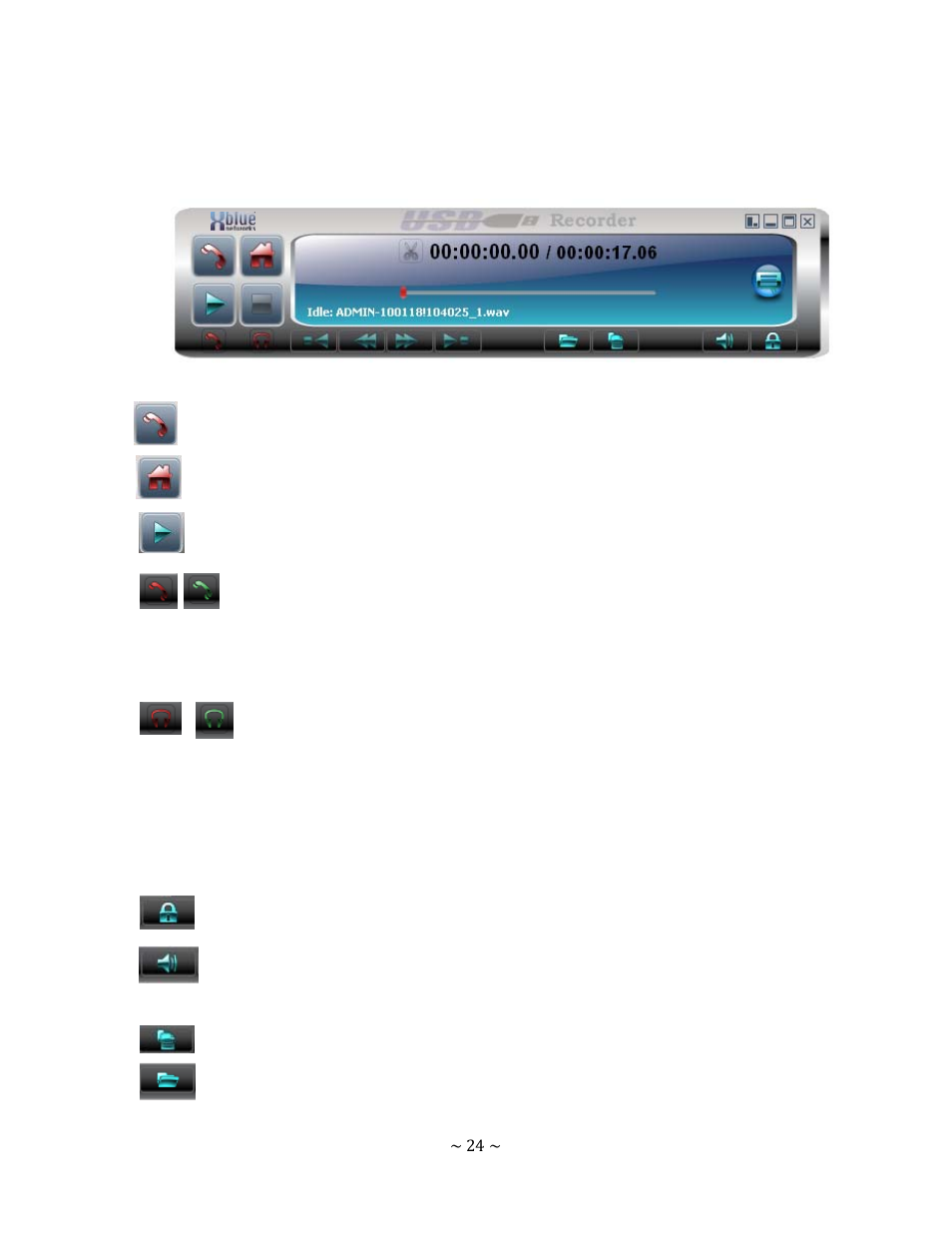 Player | Xblue Networks X-7 User Manual | Page 24 / 37