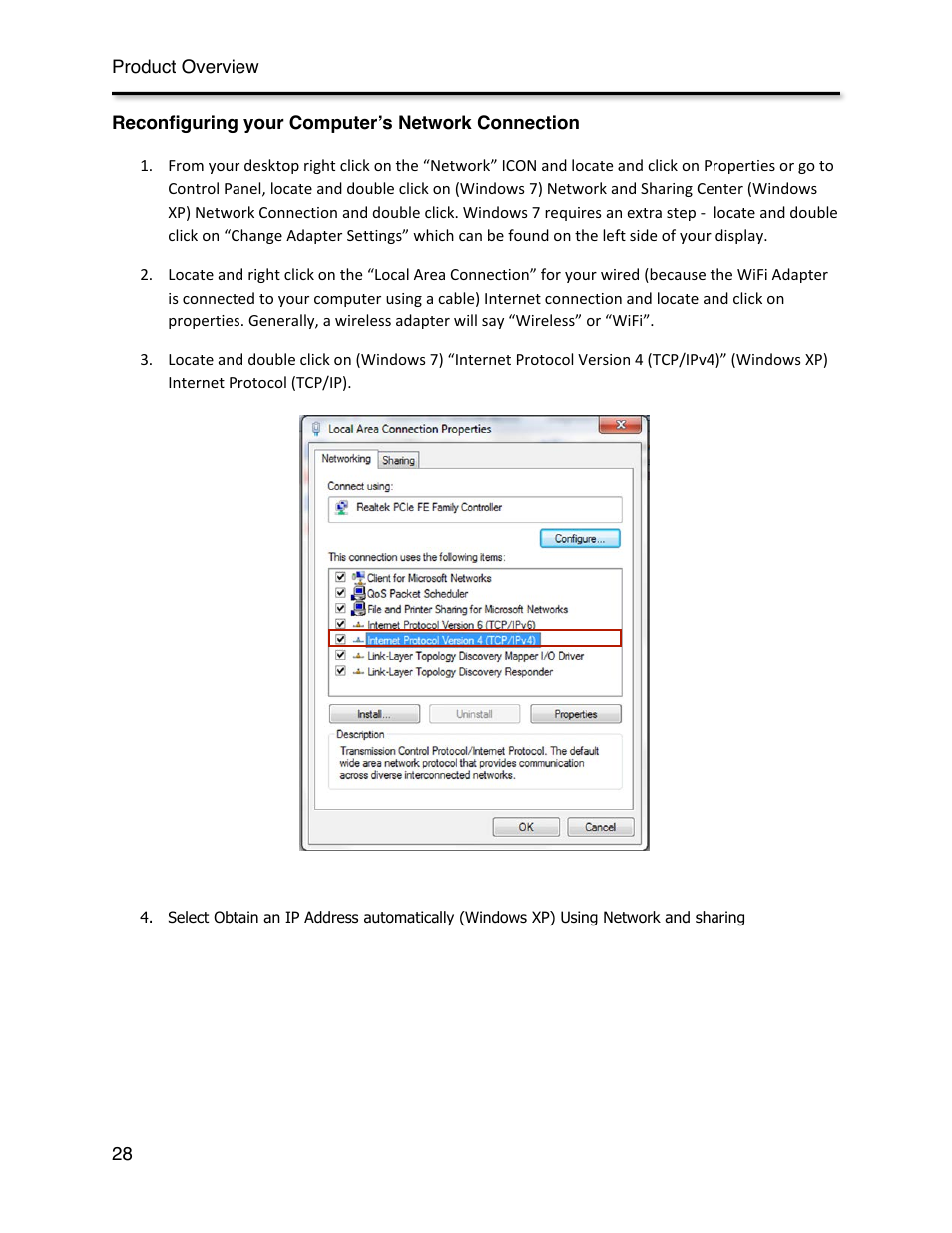 Reconfiguring your computer’s network connection | Xblue Networks X-44 User Manual | Page 28 / 98