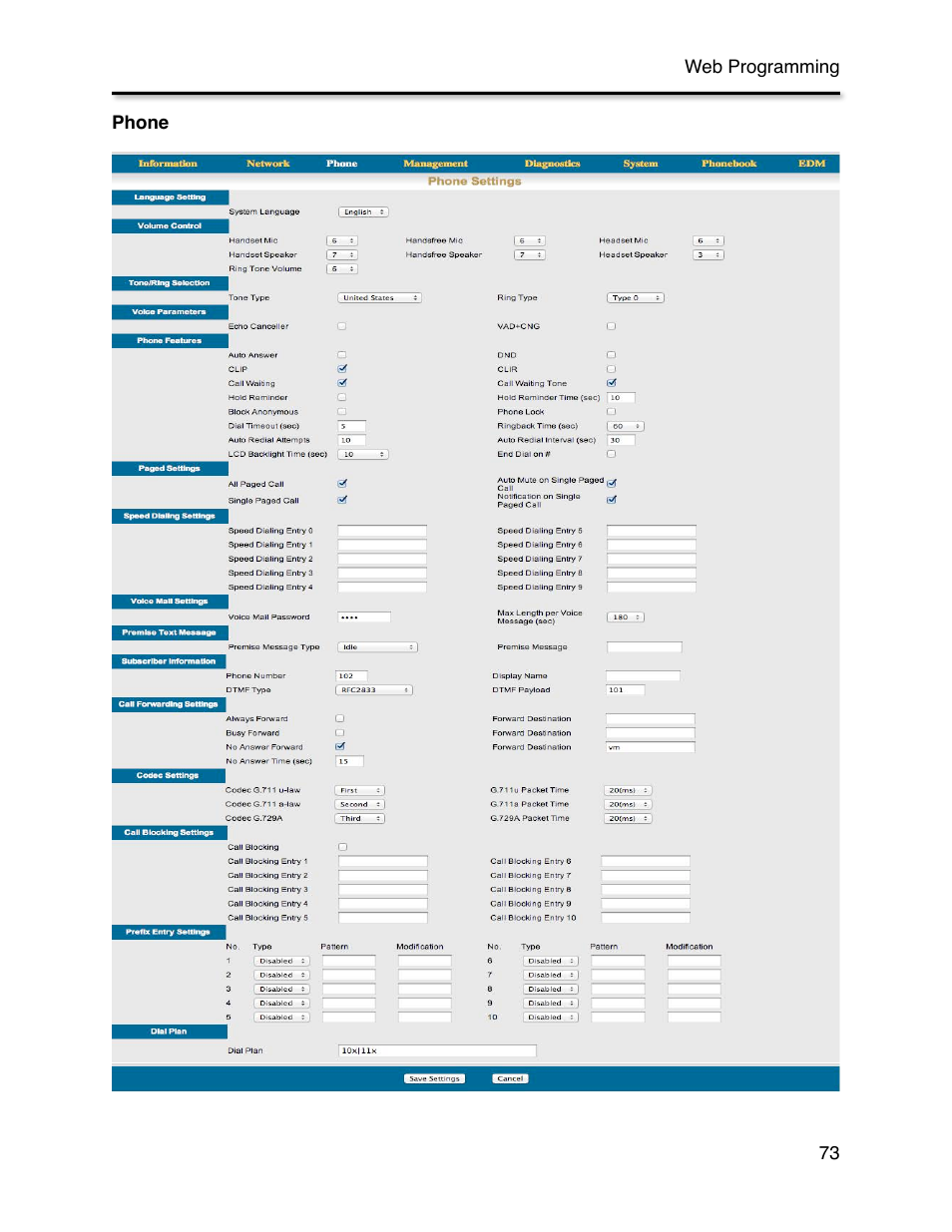 Phone | Xblue Networks X-44 User Manual | Page 73 / 98