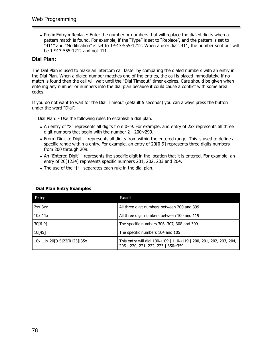 Dial plan | Xblue Networks X-44 User Manual | Page 78 / 98