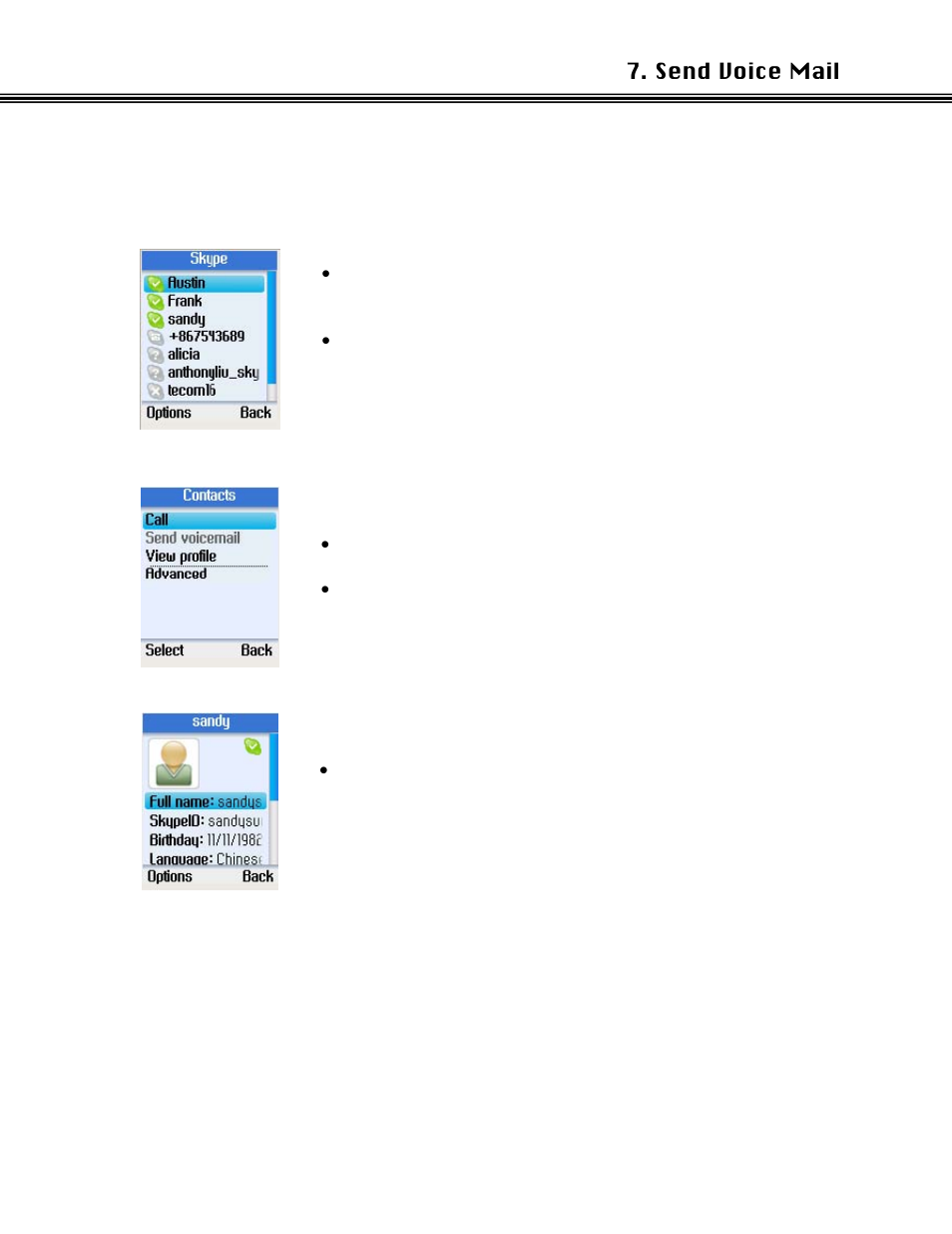 View profile, Rofile | Xblue Networks Skype Phone User Manual | Page 19 / 60