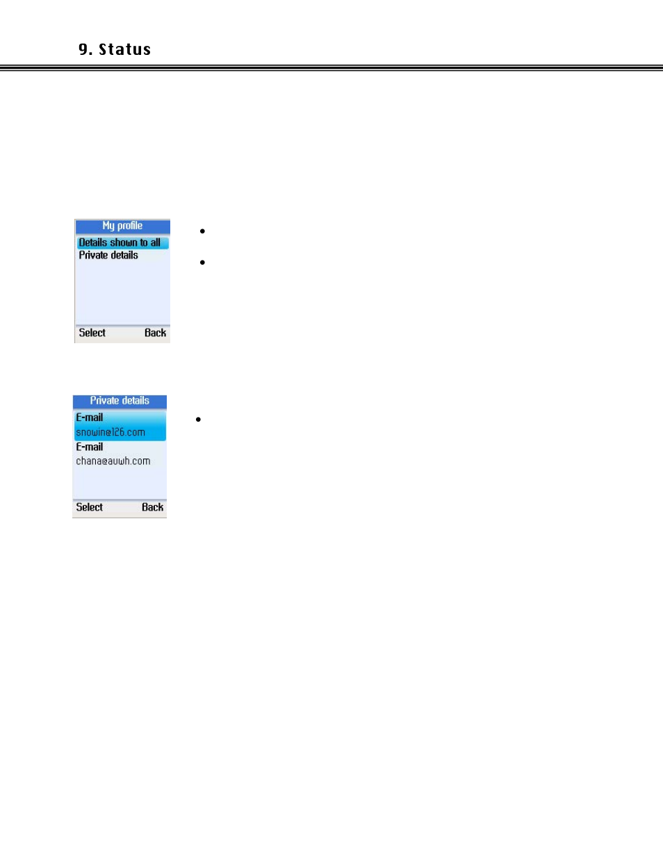 Private details | Xblue Networks Skype Phone User Manual | Page 28 / 60