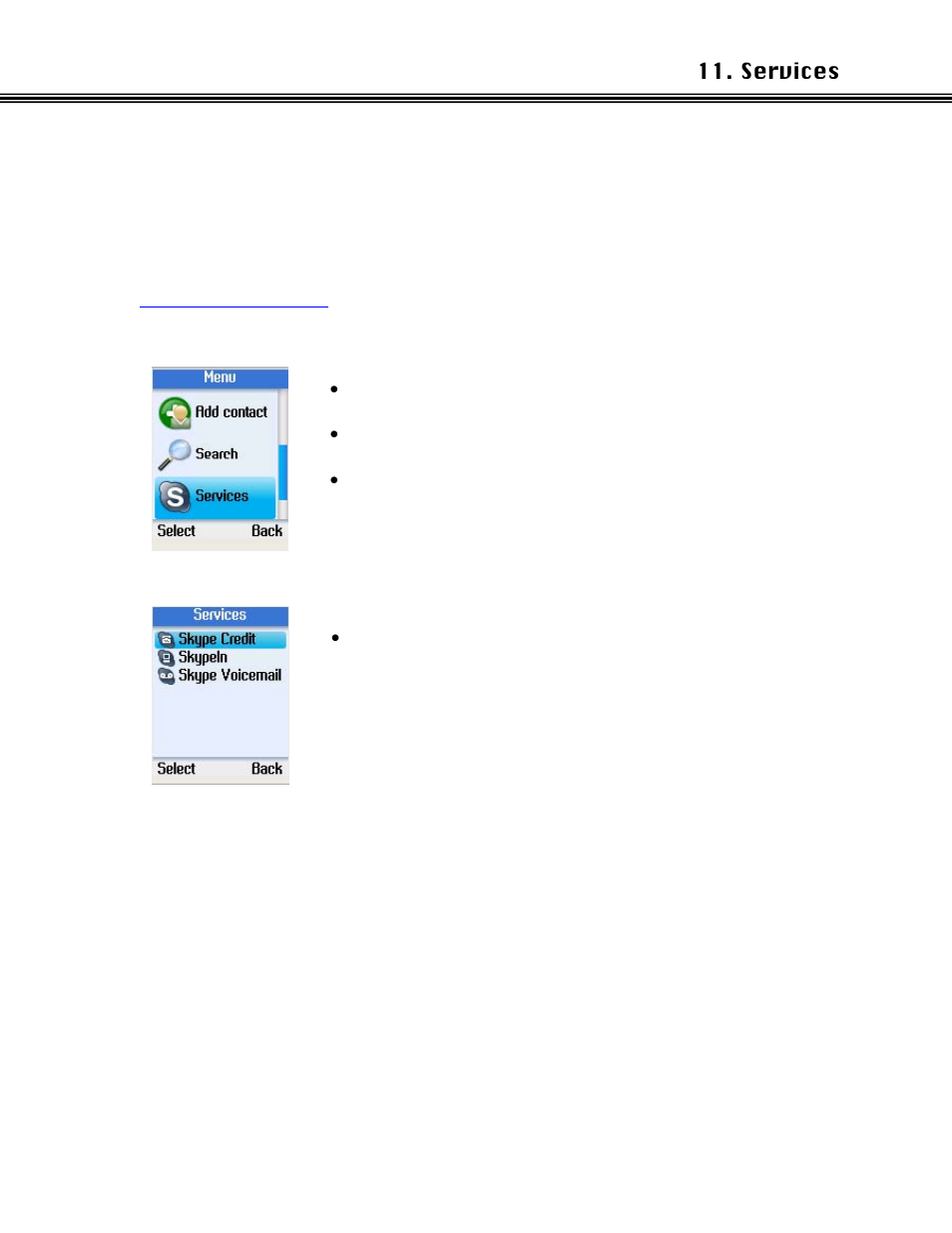 Services, Skype voicemail. (refer to | Xblue Networks Skype Phone User Manual | Page 33 / 60