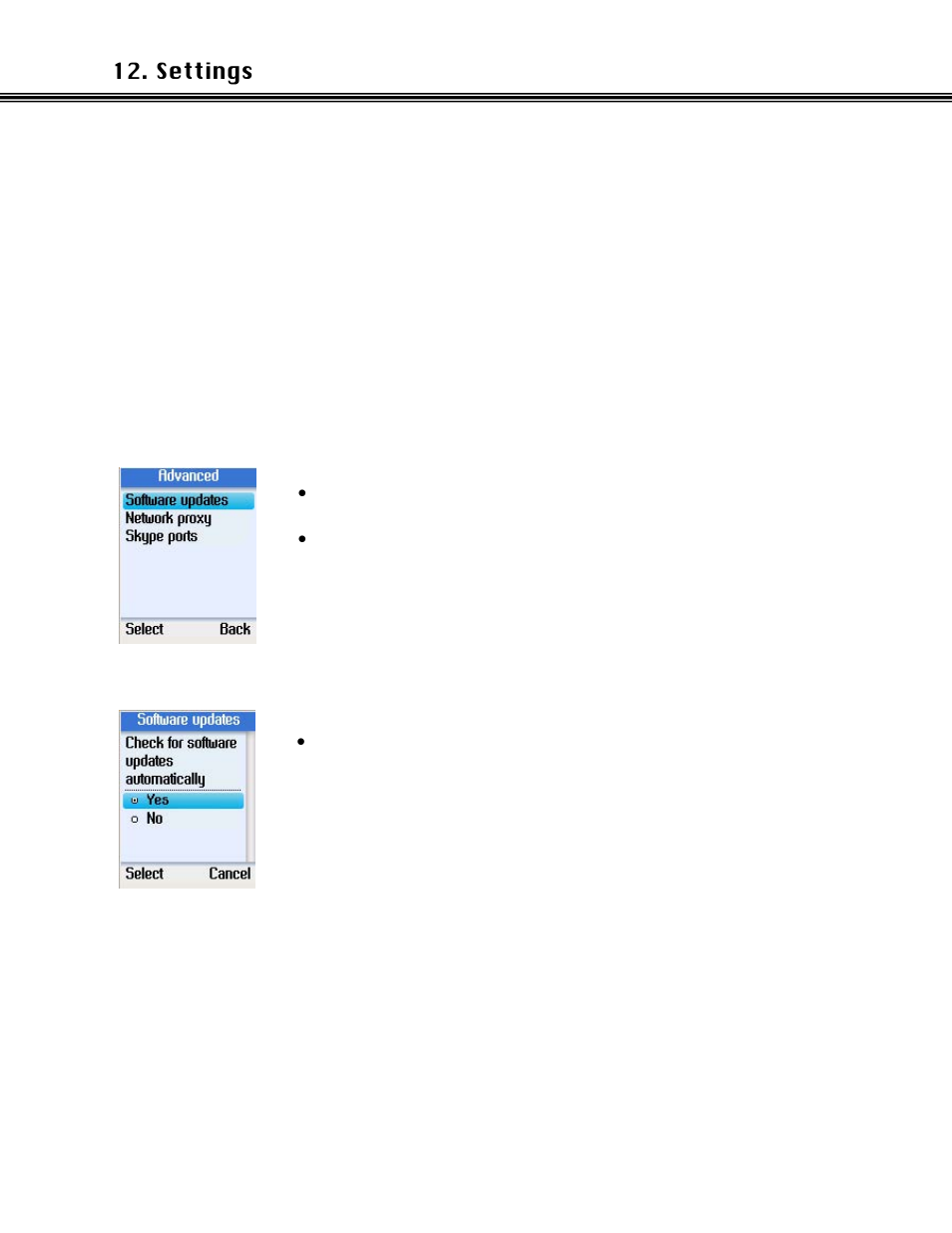Advanced, Software updates, Dvanced | Xblue Networks Skype Phone User Manual | Page 56 / 60