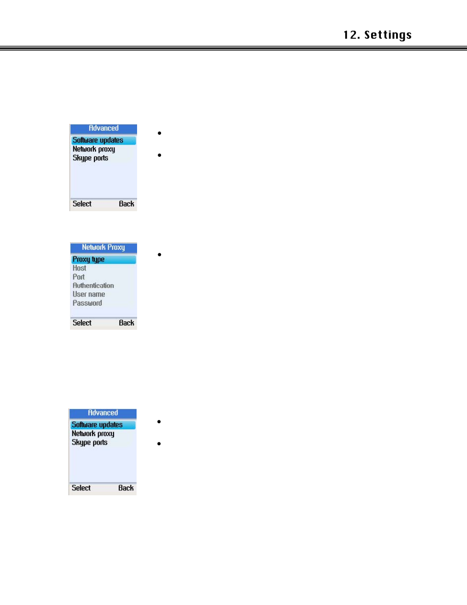 Network proxy, Skype ports | Xblue Networks Skype Phone User Manual | Page 57 / 60