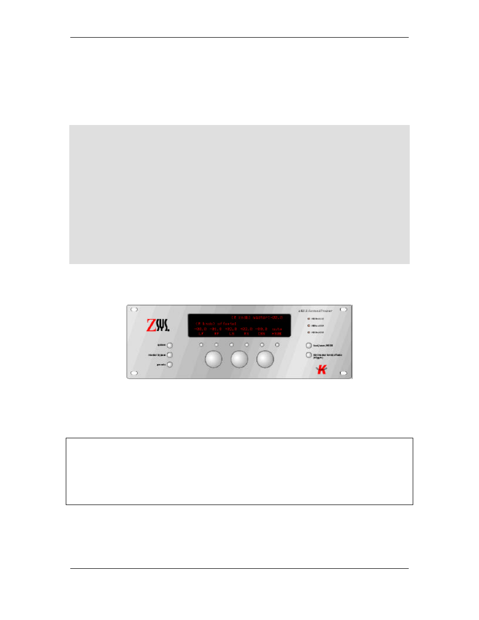 Z-Systems z-K6 K-Surround Processor User Manual | 12 pages