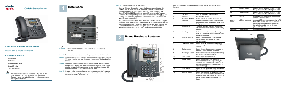 Cisco SPA525G User Manual | 2 pages