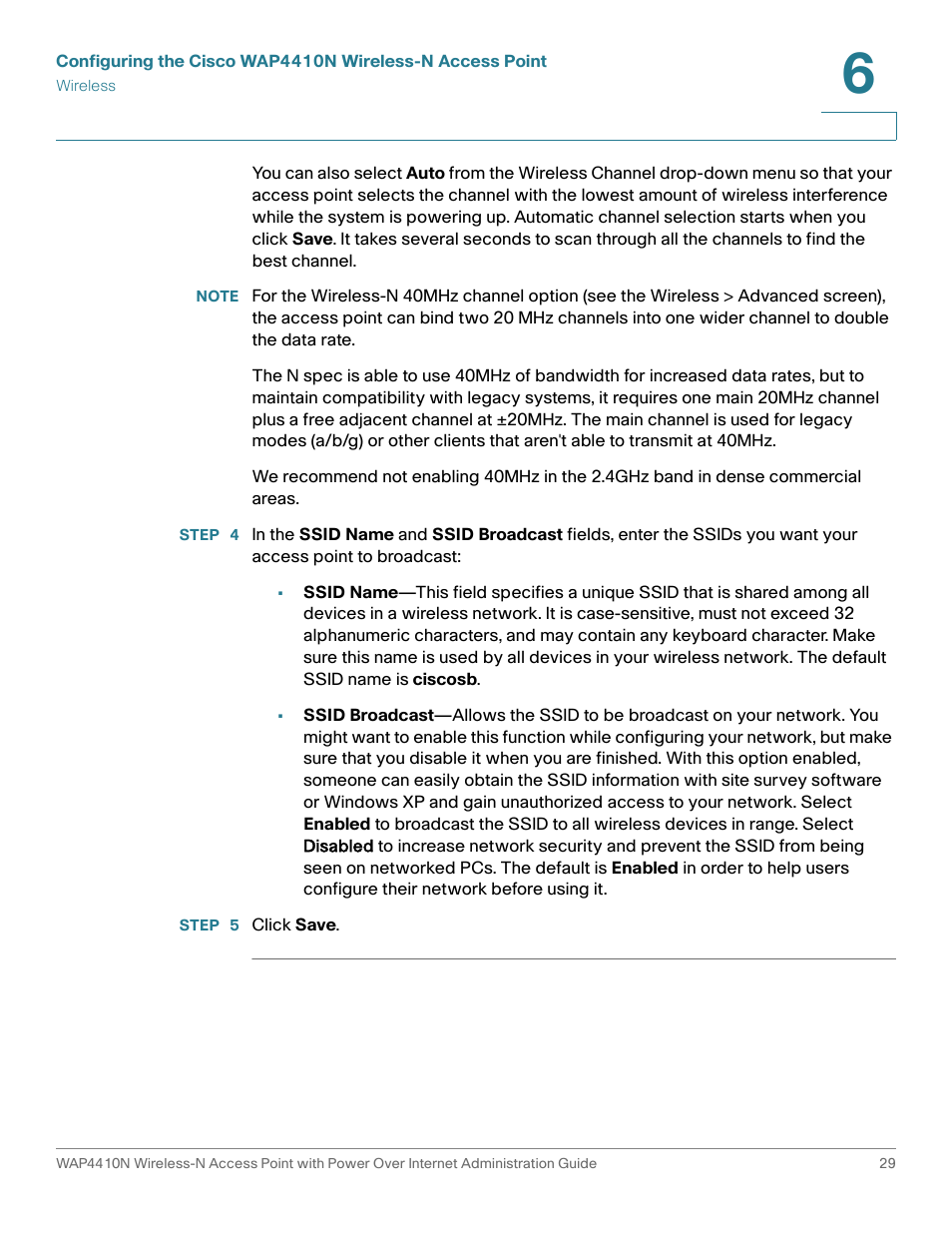 Cisco WIRELESS ACCESS POINT WAP4410N User Manual | Page 29 / 62