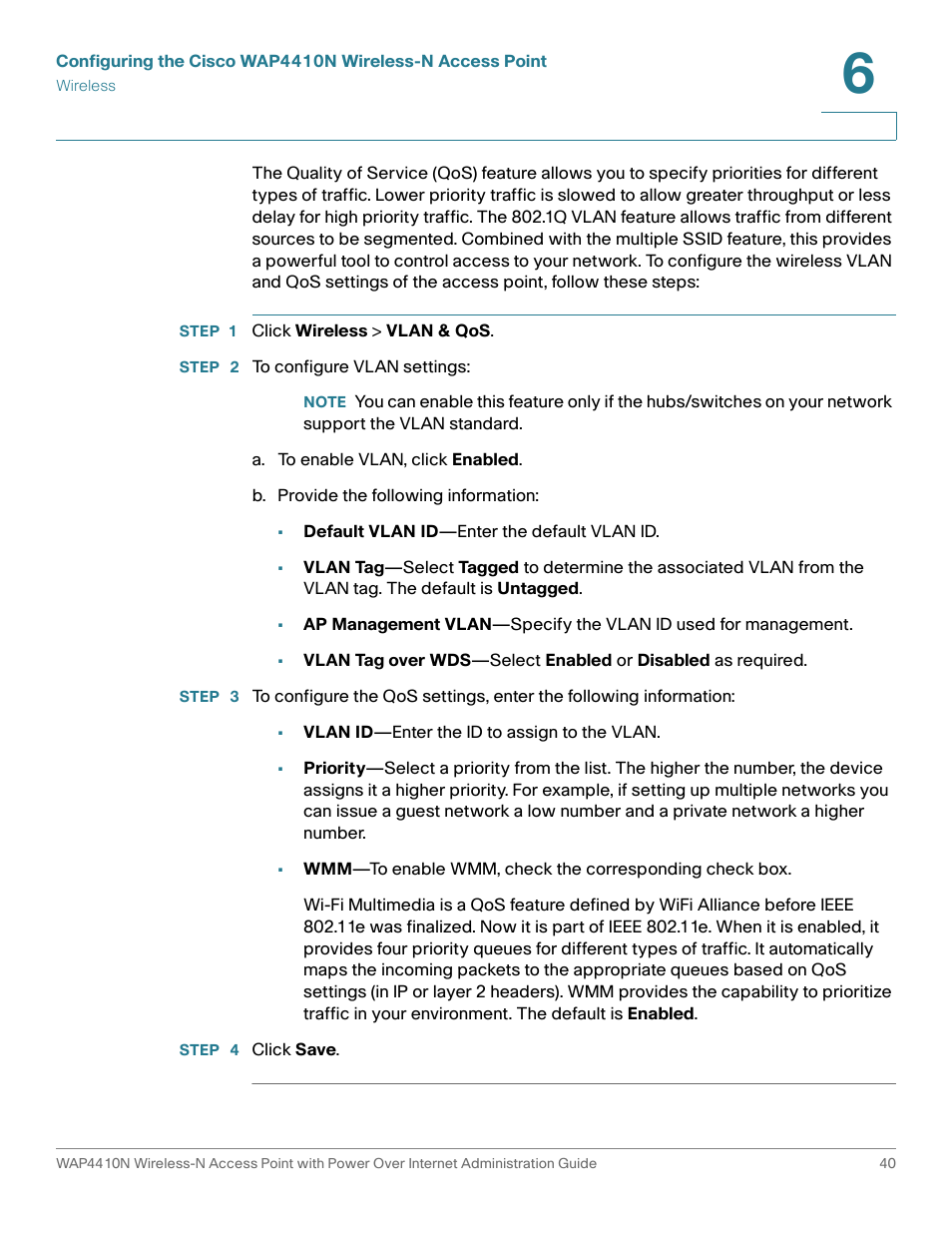 Cisco WIRELESS ACCESS POINT WAP4410N User Manual | Page 40 / 62