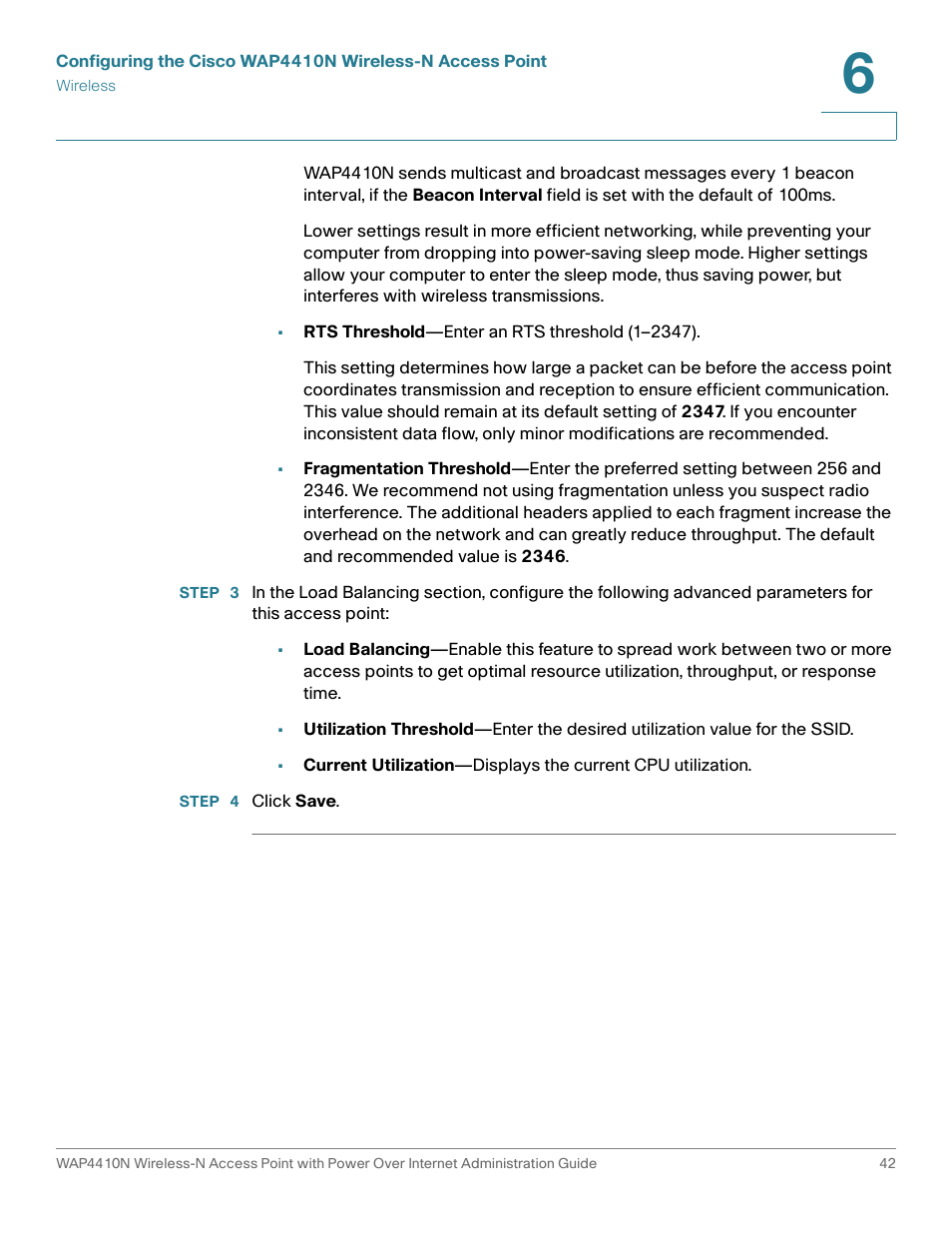 Cisco WIRELESS ACCESS POINT WAP4410N User Manual | Page 42 / 62