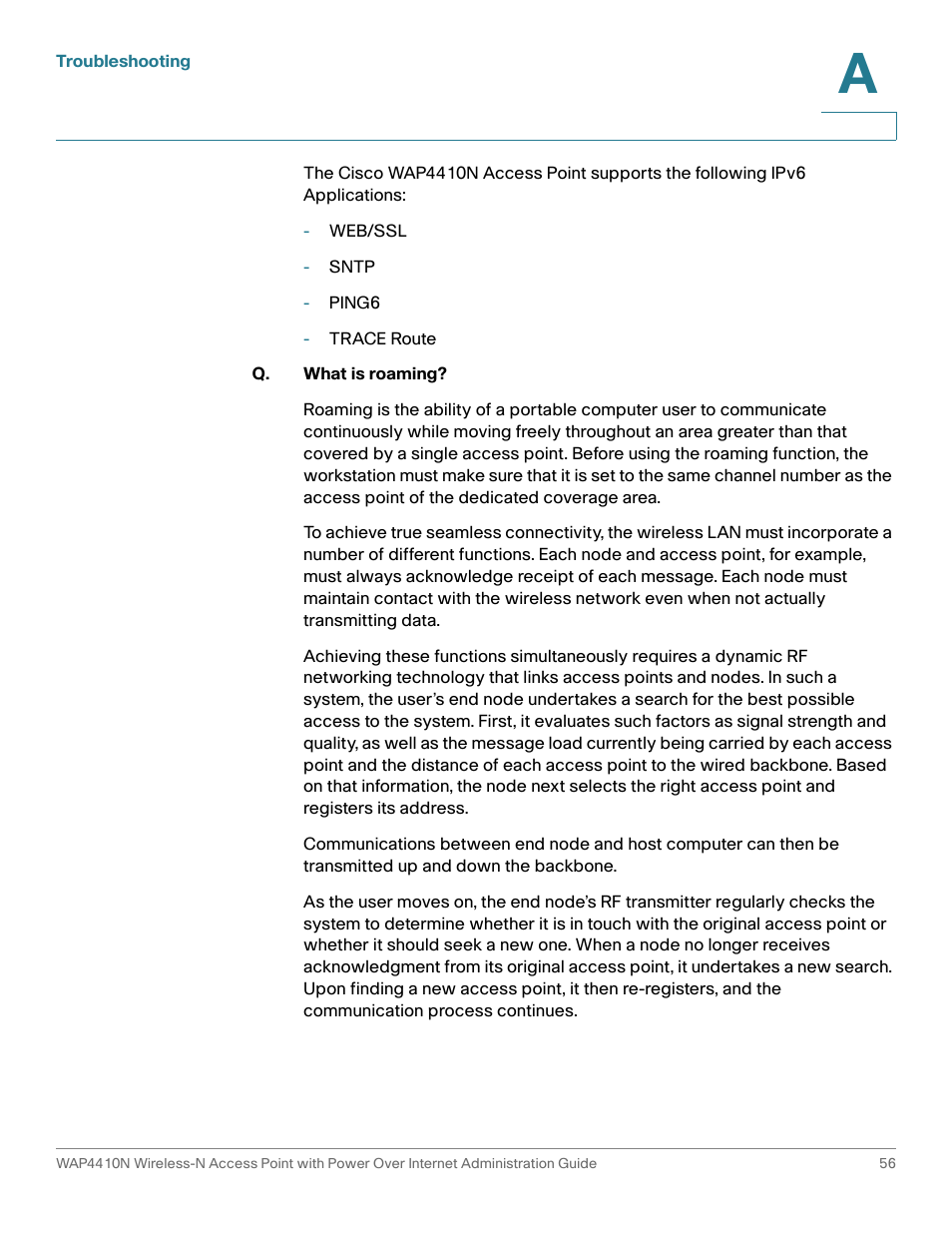 Cisco WIRELESS ACCESS POINT WAP4410N User Manual | Page 56 / 62