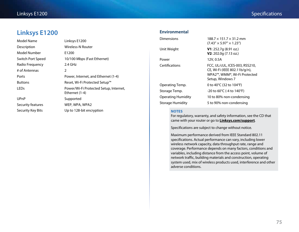 Linksys e1200 | Linksys E4200 User Manual | Page 87 / 92