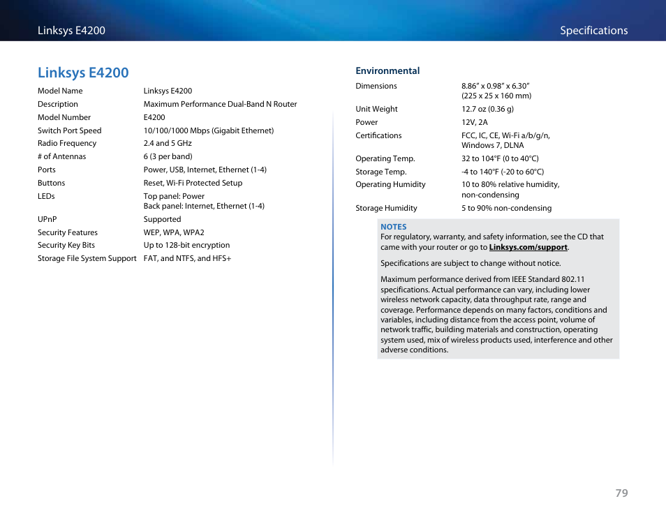 Linksys e4200 | Linksys E4200 User Manual | Page 91 / 92