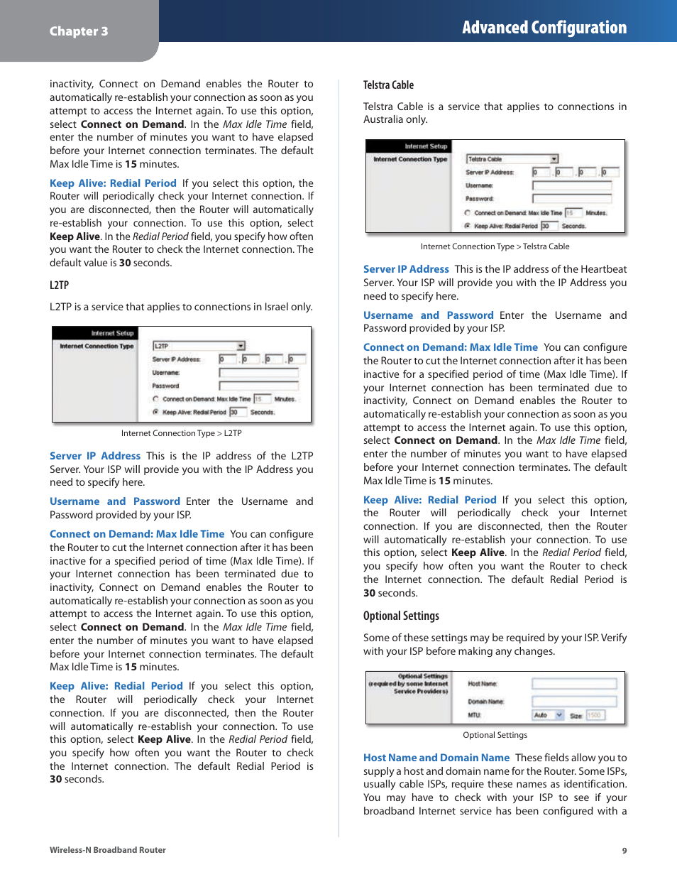 Advanced configuration | Linksys WRT160N User Manual | Page 10 / 53