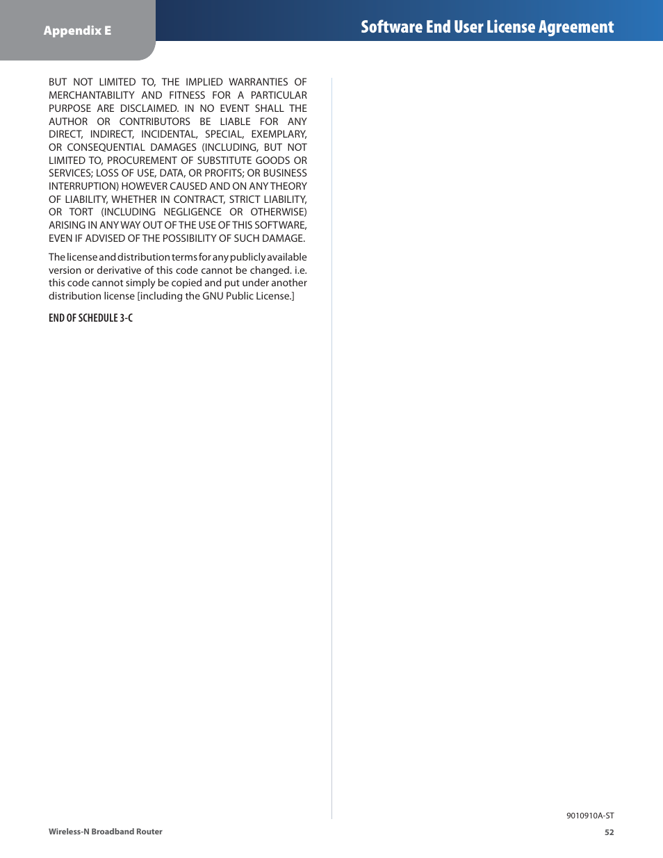 Software end user license agreement | Linksys WRT160N User Manual | Page 53 / 53