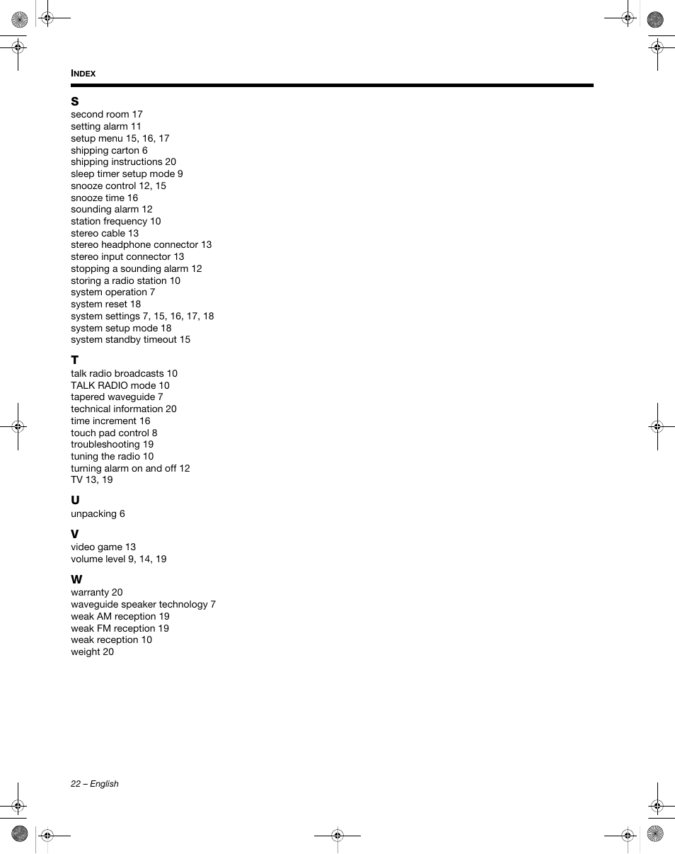 Bose Wave Radio III User Manual | Page 22 / 24
