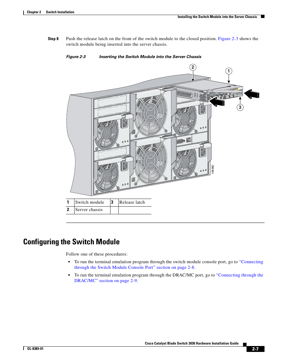 Configuring the switch module | Cisco 3030 User Manual | Page 35 / 72