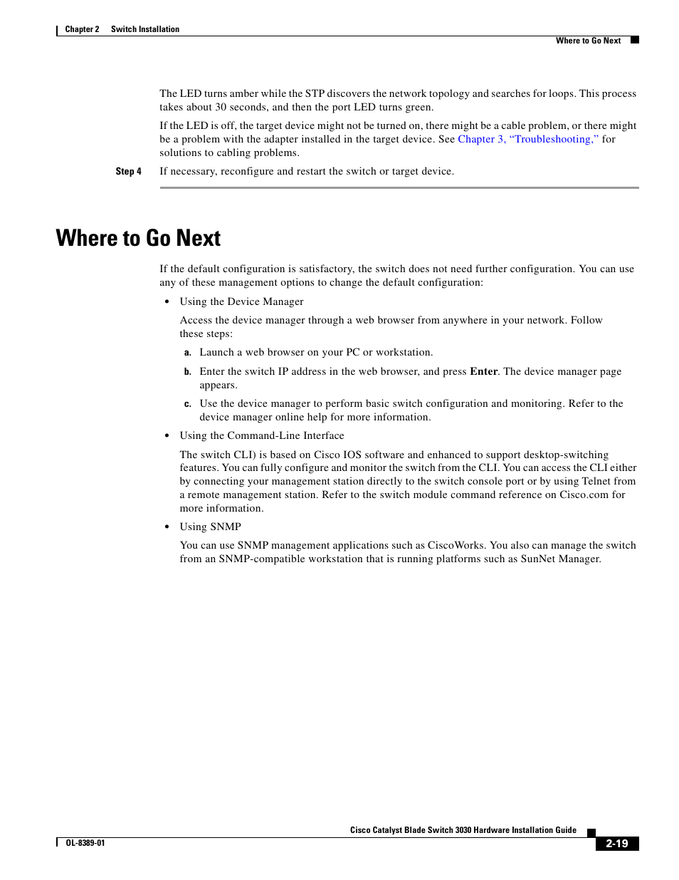 Where to go next | Cisco 3030 User Manual | Page 47 / 72