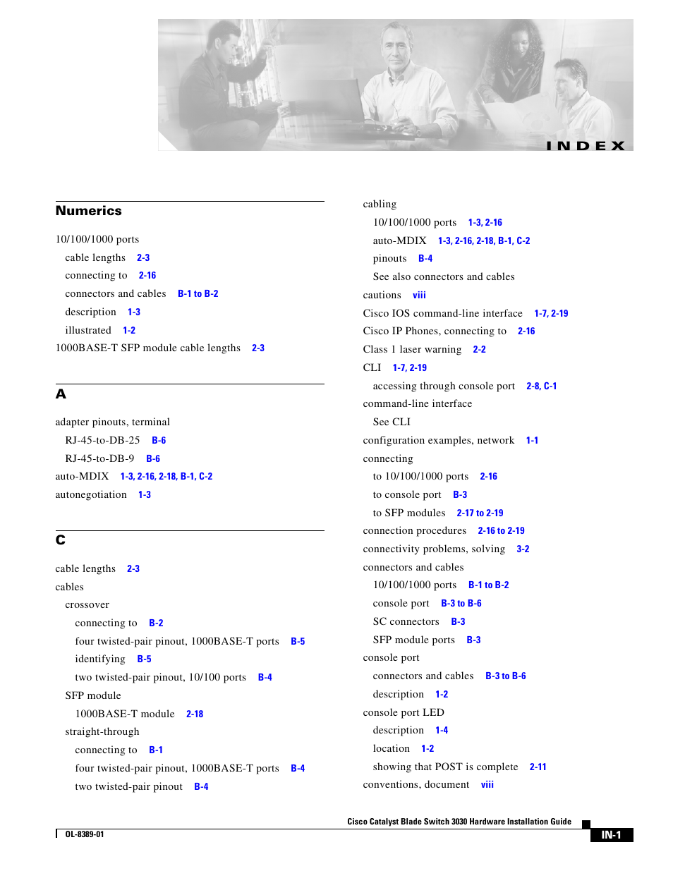 Index, N d e x | Cisco 3030 User Manual | Page 69 / 72