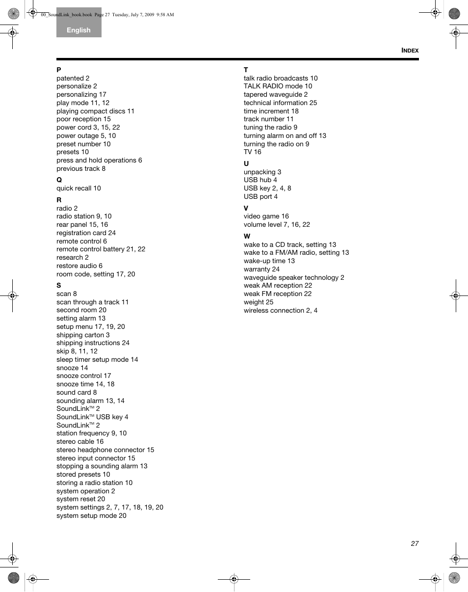 Bose Wave Music System-soundlink User Manual | Page 31 / 32