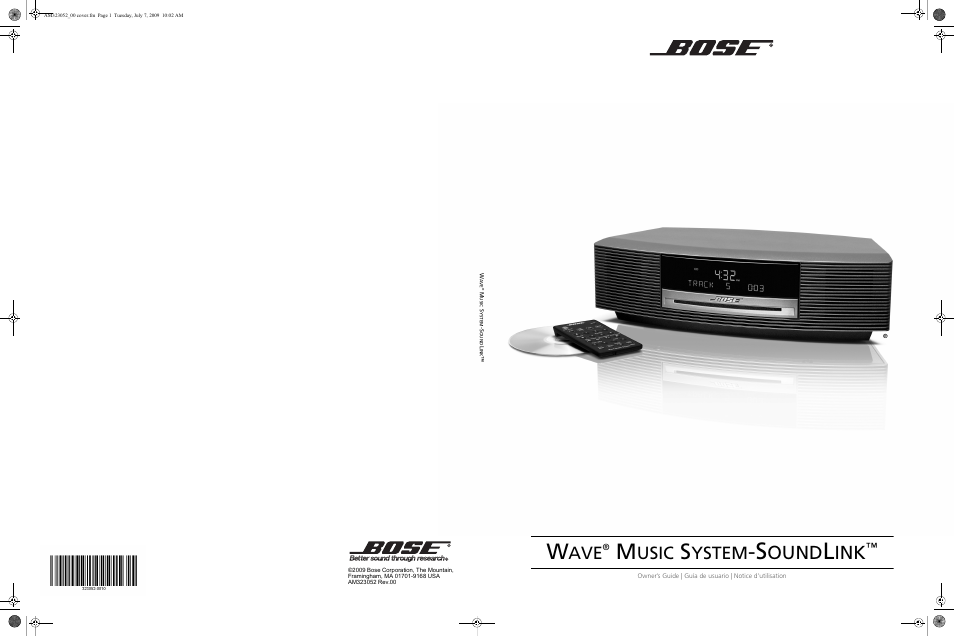 Ound, Usic, Ystem | Bose Wave Music System-soundlink User Manual | Page 32 / 32