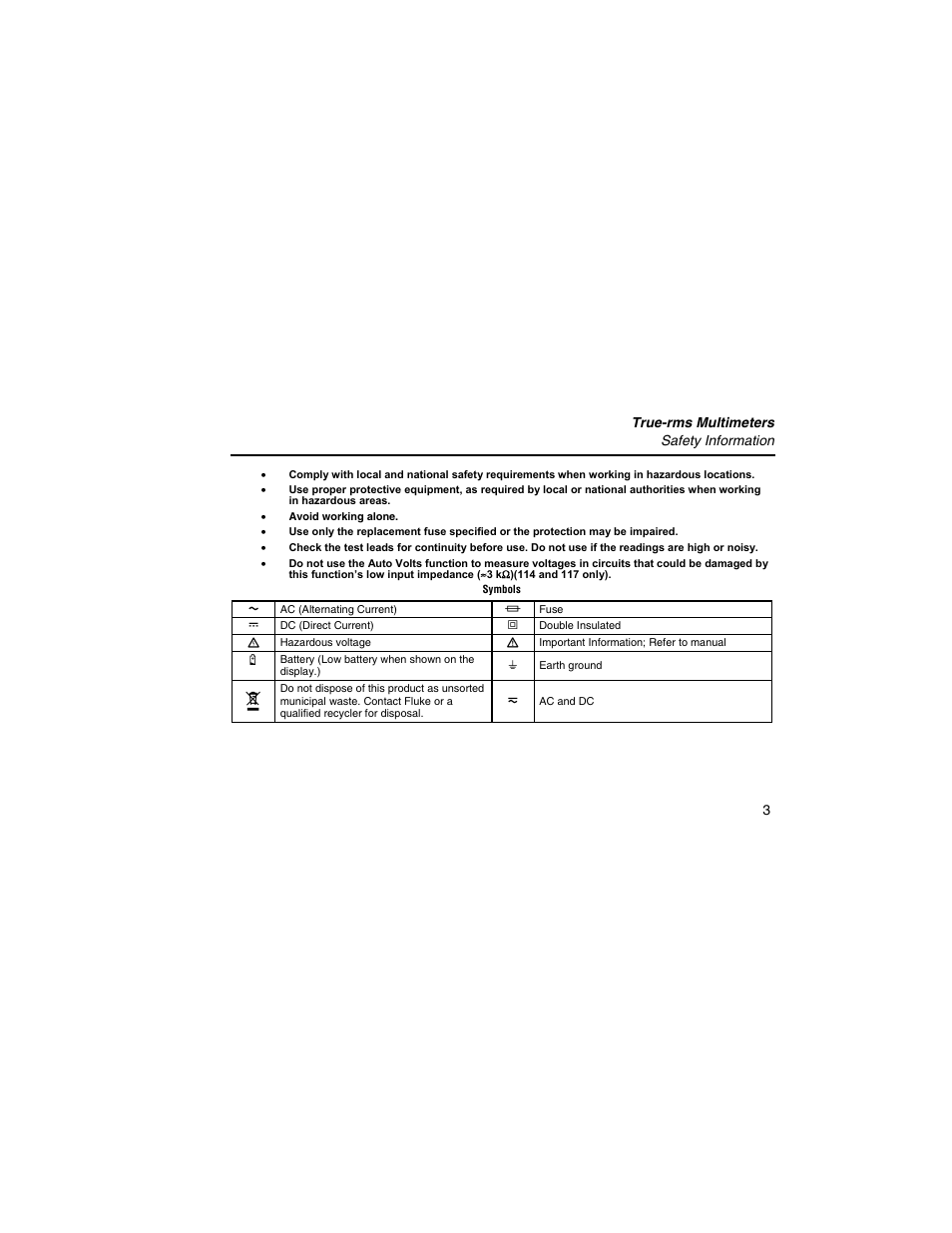 Fluke 117 User Manual | Page 5 / 26