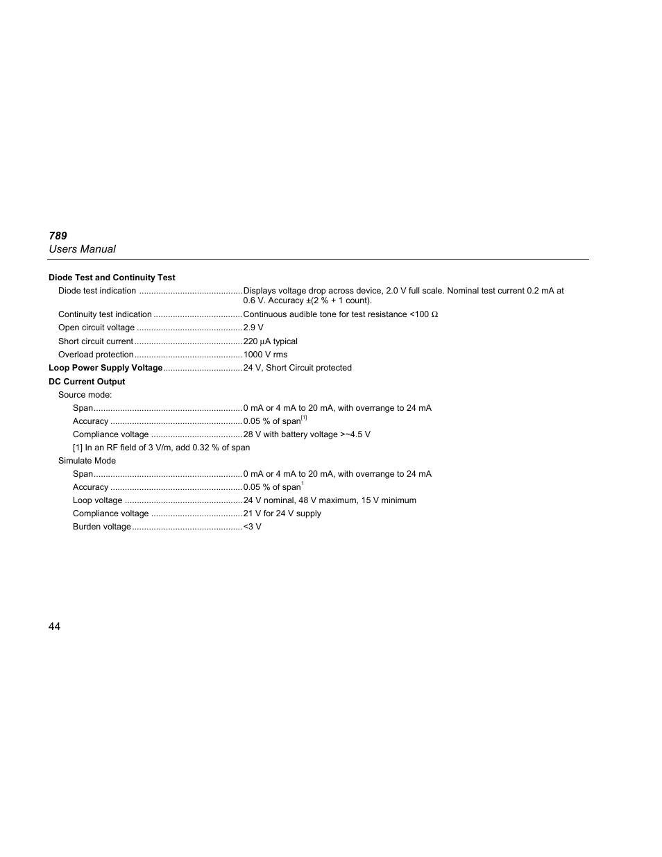 Fluke 789 User Manual | Page 52 / 54