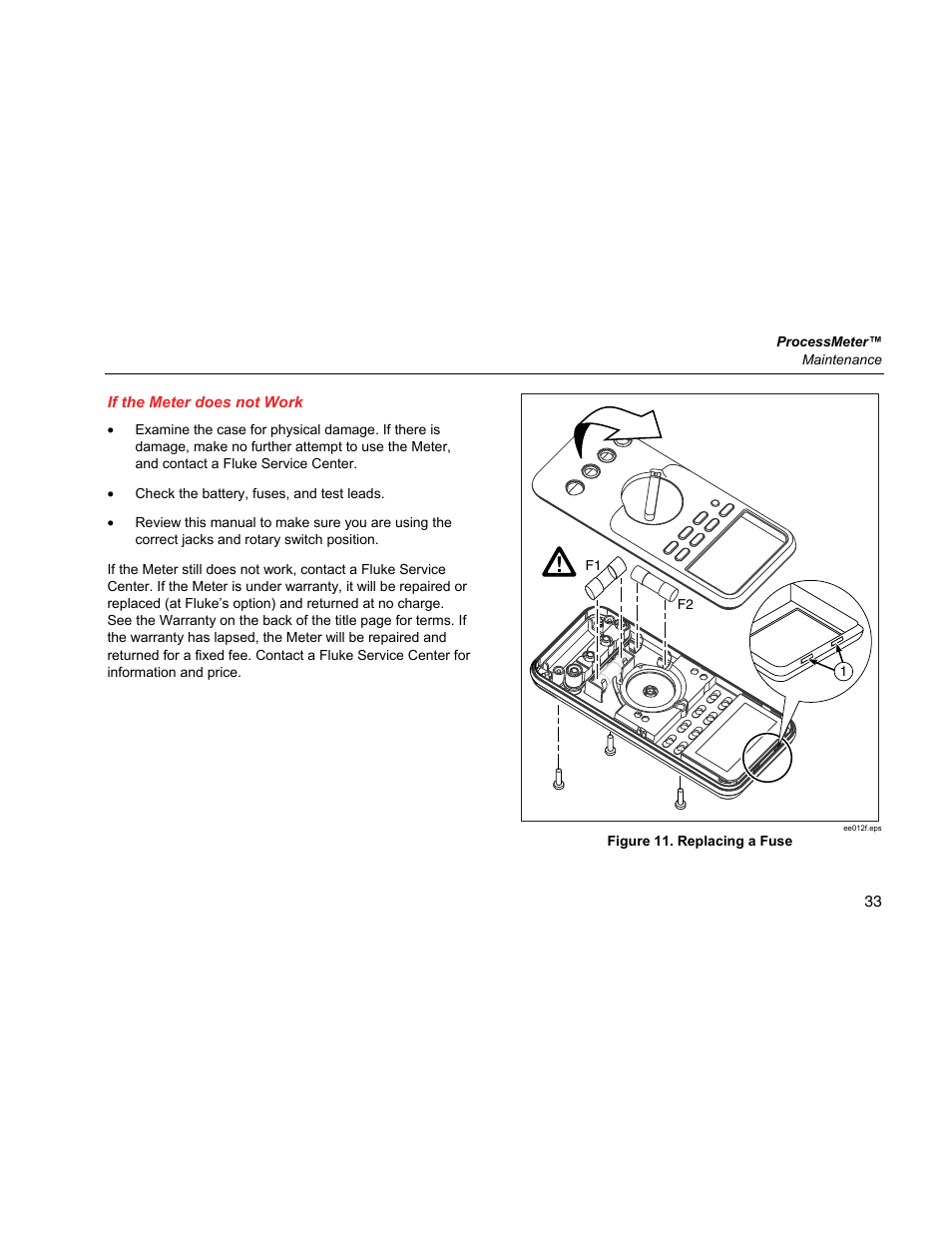 If the meter does not work | Fluke 787 User Manual | Page 41 / 52