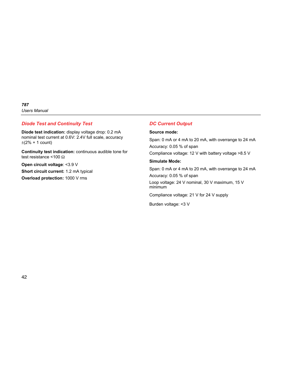 Fluke 787 User Manual | Page 50 / 52