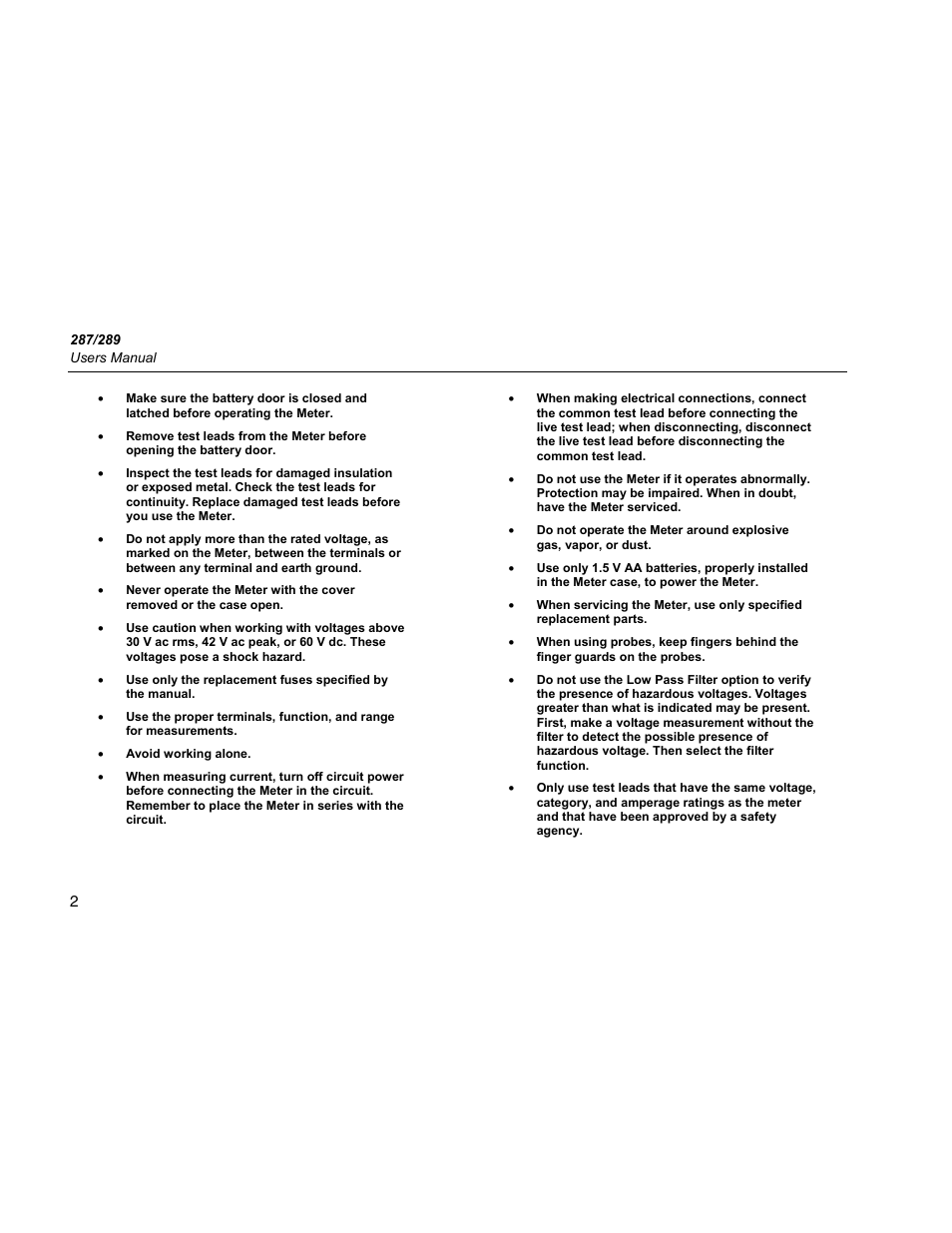 Fluke 289 User Manual | Page 12 / 88