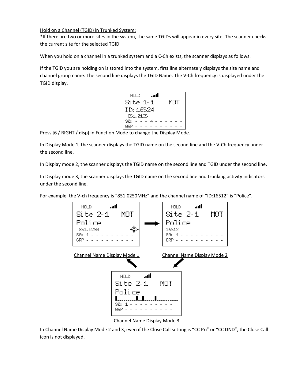 Si te 2- 1 mot poli ce | Uniden BCD396XT User Manual | Page 133 / 273