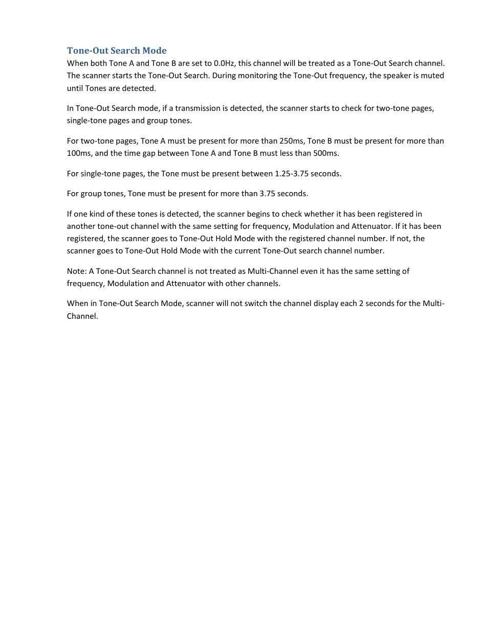 Tone-out search mode | Uniden BCD396XT User Manual | Page 175 / 273