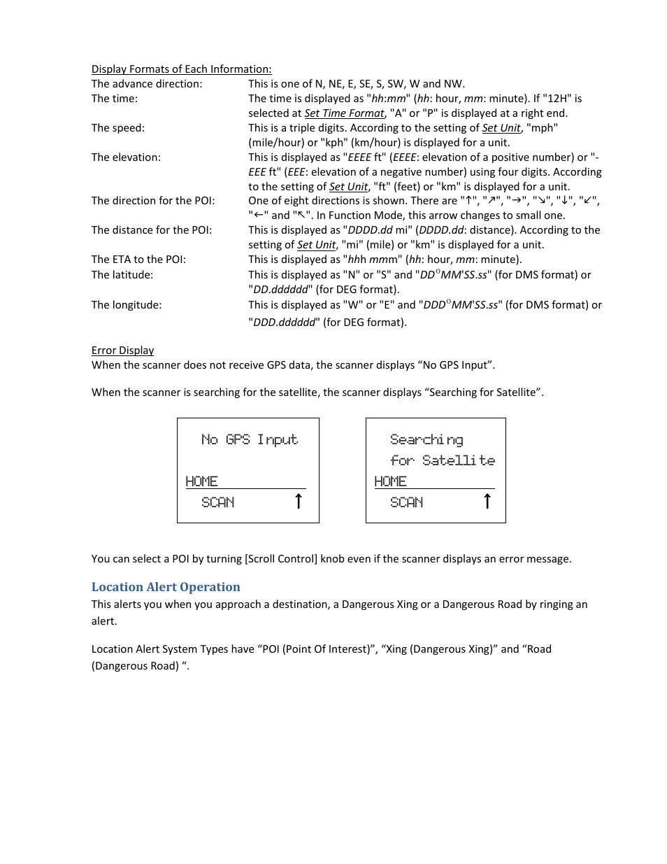 Location alert operation | Uniden BCD396XT User Manual | Page 181 / 273