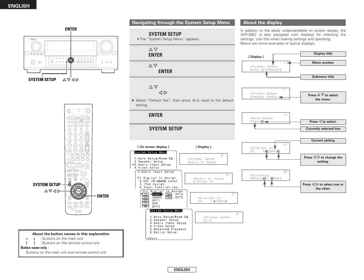 Denon AVR-2807 User Manual | Page 50 / 88