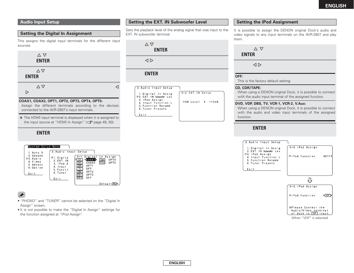 Denon AVR-2807 User Manual | Page 51 / 88