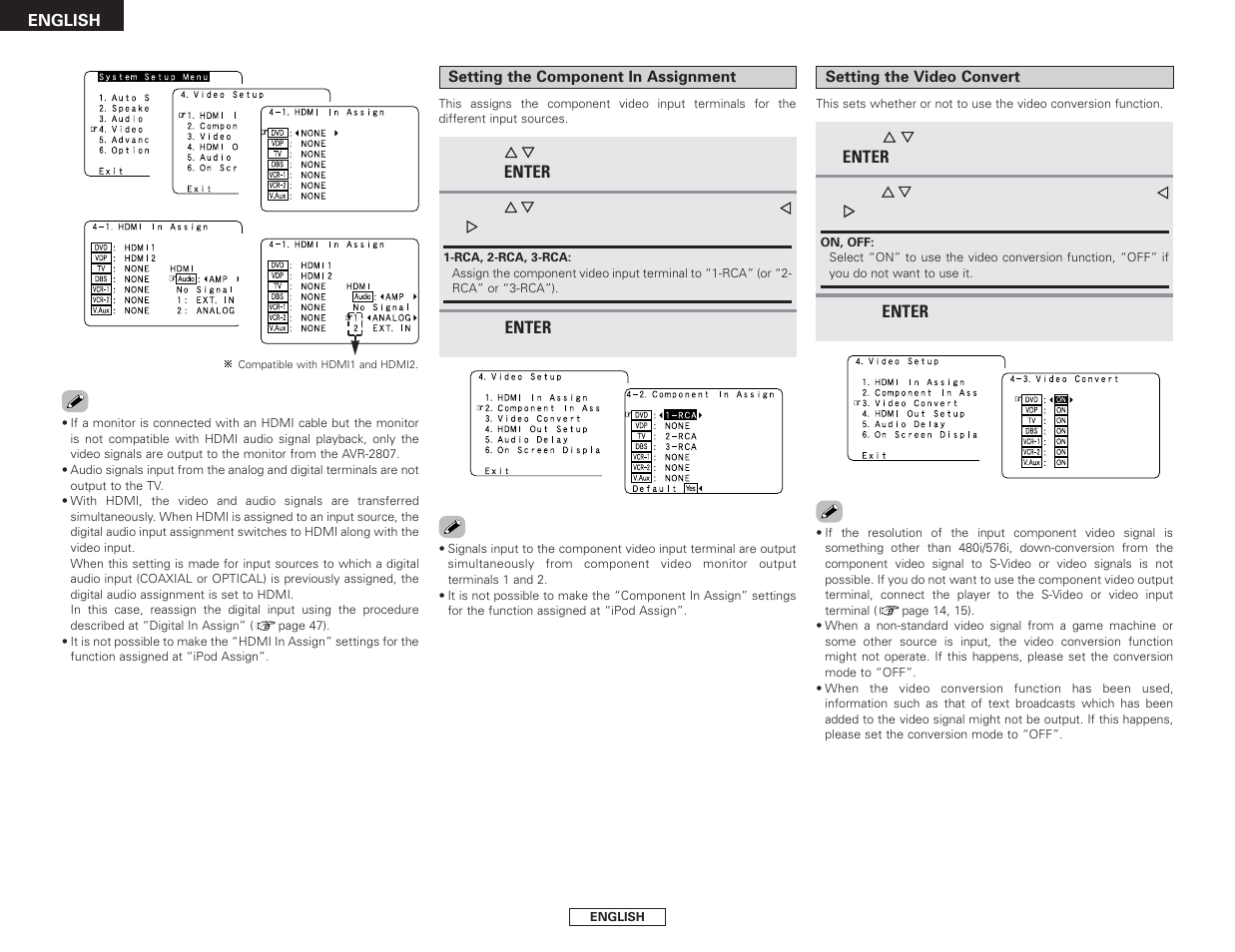 Denon AVR-2807 User Manual | Page 54 / 88