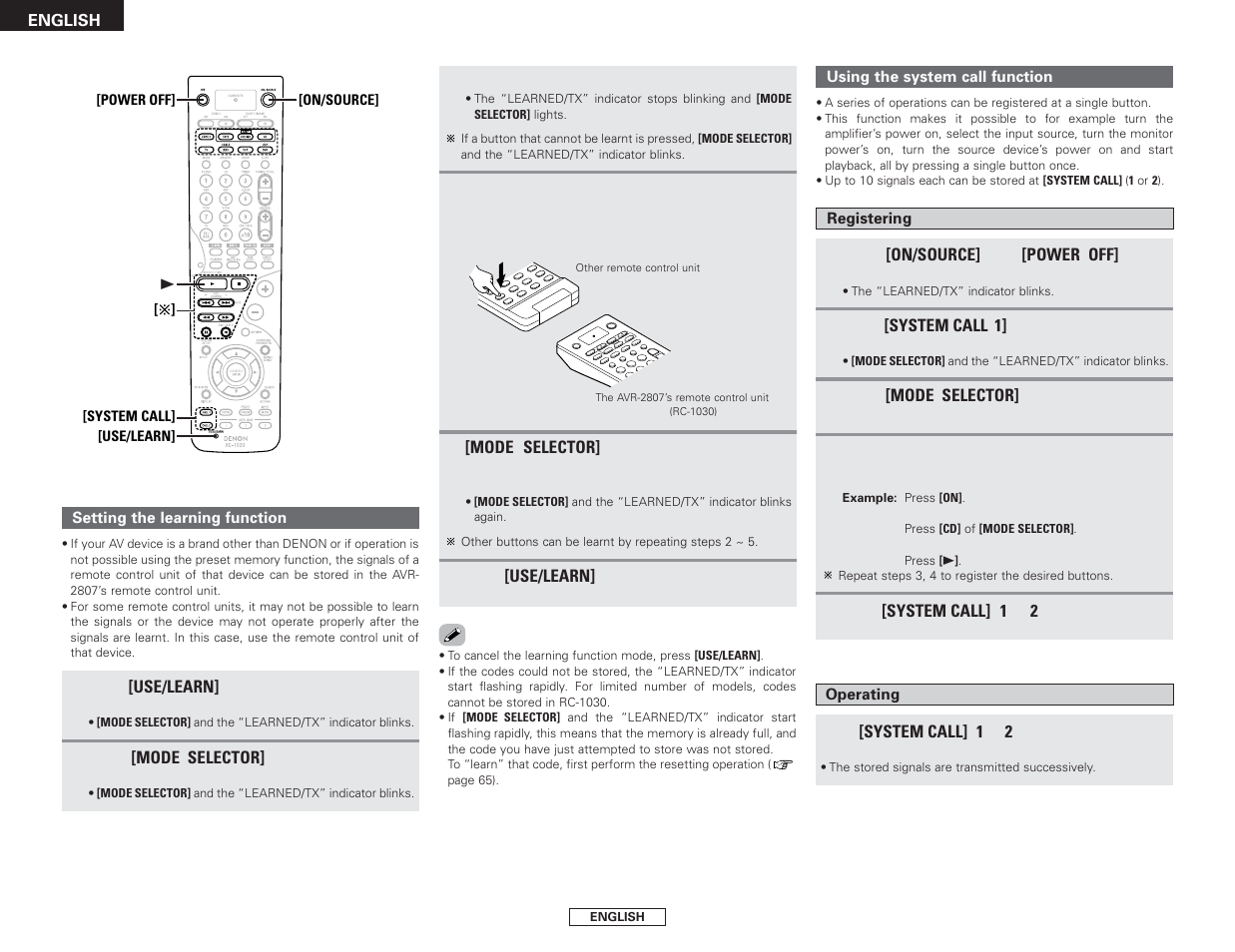 Denon AVR-2807 User Manual | Page 68 / 88