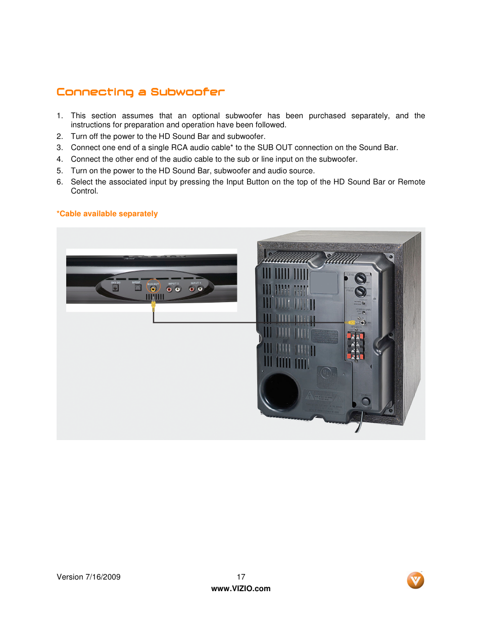 Vizio VSB200 User Manual | Page 17 / 29