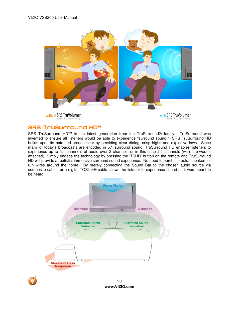 Vizio VSB200 User Manual | Page 20 / 29