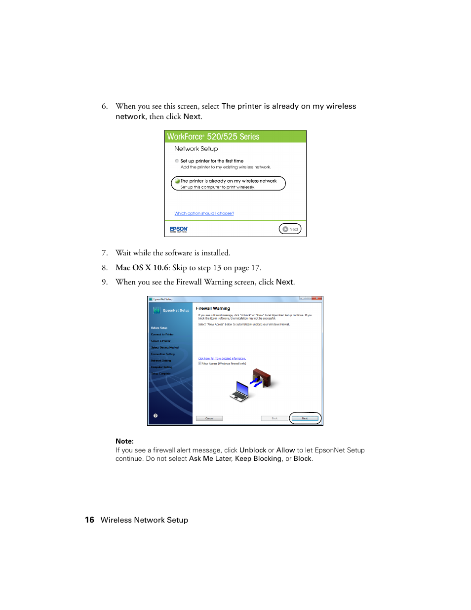 Epson WorkForce 520 series User Manual | Page 16 / 64