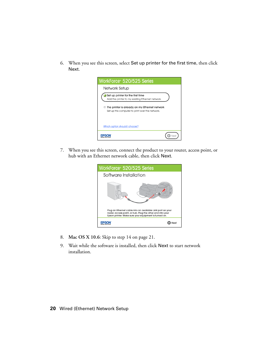 Epson WorkForce 520 series User Manual | Page 20 / 64