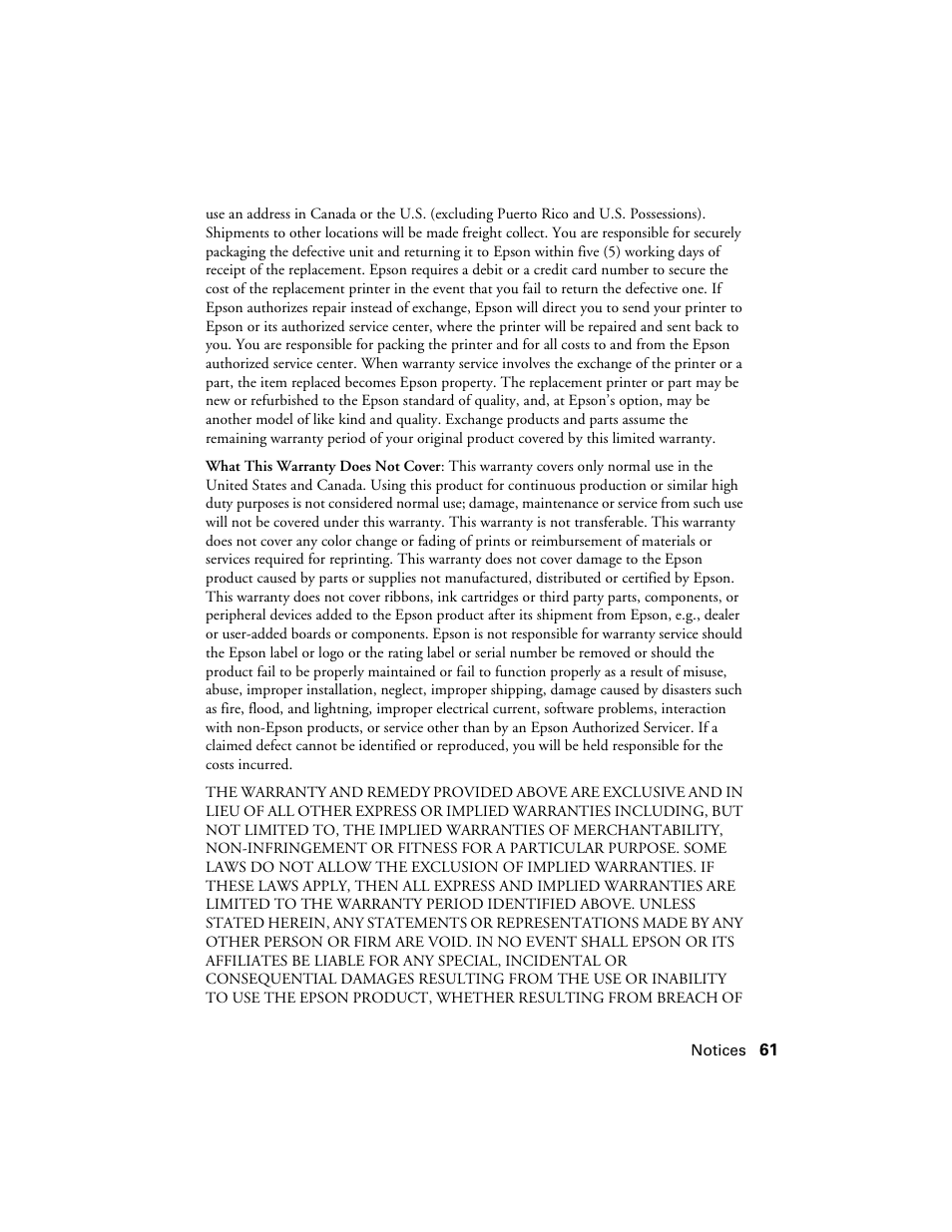 Epson WorkForce 520 series User Manual | Page 61 / 64