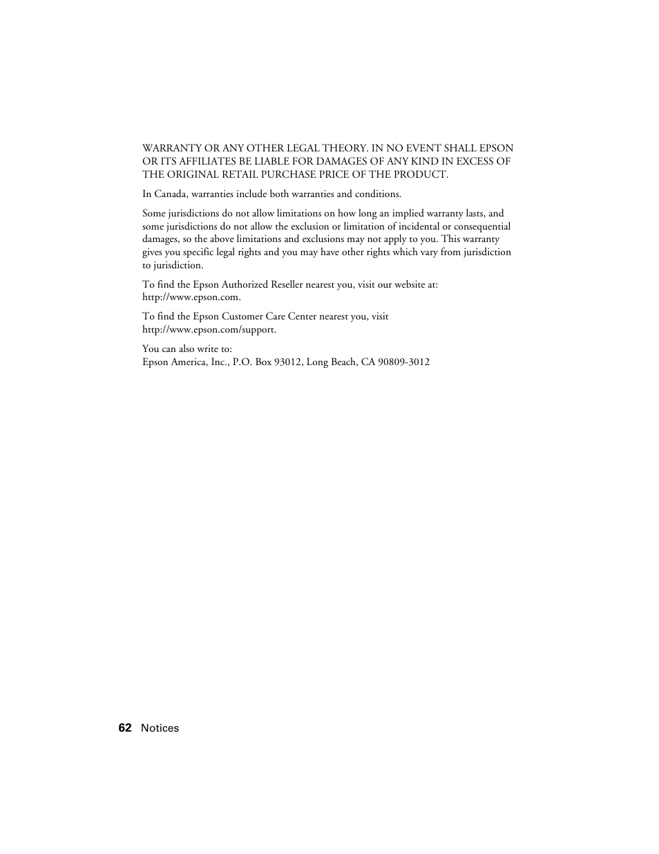 Epson WorkForce 520 series User Manual | Page 62 / 64