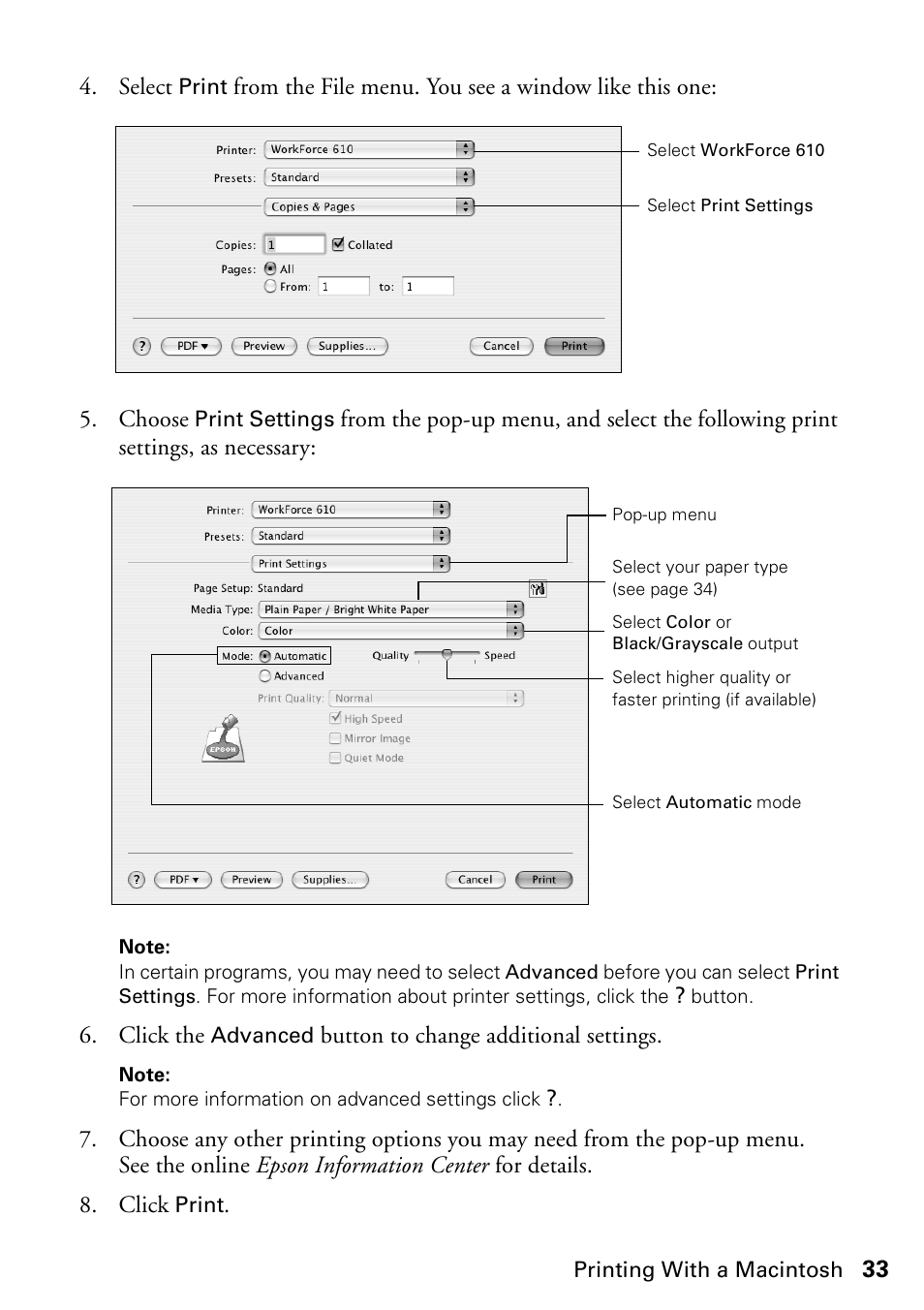 Epson WorkForce 610 Series User Manual | Page 33 / 60