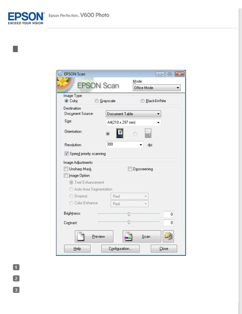 Scanning in office mode, For instructions on making settings in office mode | Epson PERFECTION V600 PHOTO User Manual | Page 44 / 164