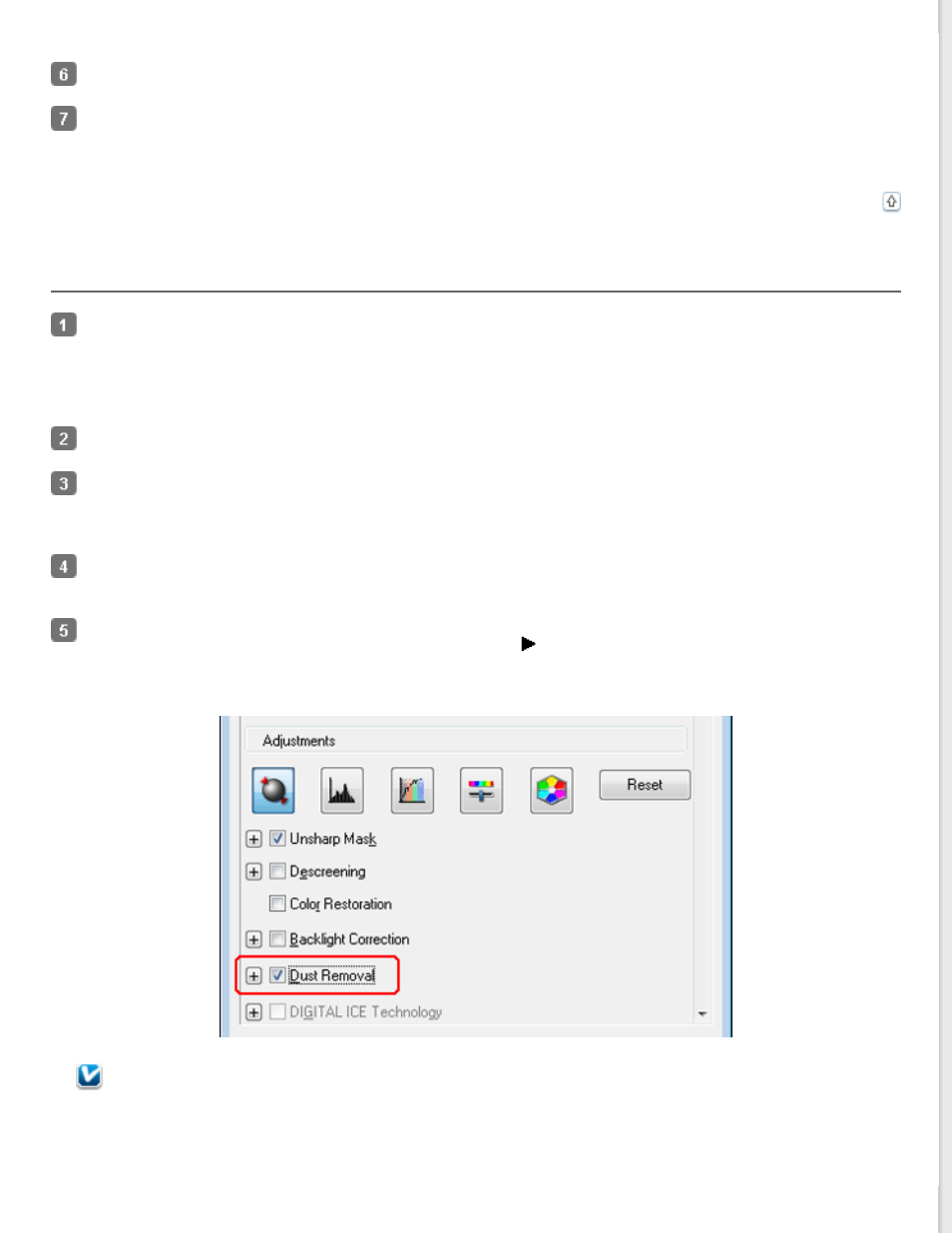 Dust removal in professional mode | Epson PERFECTION V600 PHOTO User Manual | Page 82 / 164